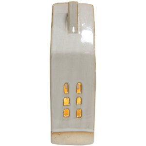 Clayre & Eef 6CE1504 Decoratiehuisje met LED 8x5x18 cm Beige
