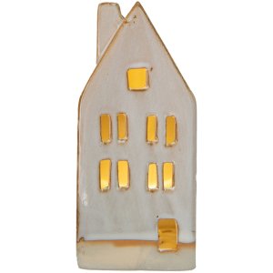 Clayre & Eef 6CE1505 Decoratiehuisje met LED 7x6x15...
