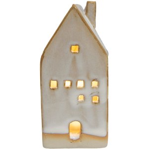 Clayre & Eef 6CE1506 Decoratiehuisje met LED 5x5x12...