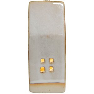 Clayre & Eef 6CE1506 Decoratiehuisje met LED 5x5x12 cm Beige