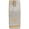 Clayre & Eef 6CE1506 Decoratiehuisje met LED 5x5x12 cm Beige