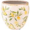 Clayre & Eef 6CE1532S Decoratie bloempot Ø 13x12 cm Geel