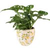 Clayre & Eef 6CE1532S Decoratie bloempot Ø 13x12 cm Geel
