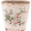 Clayre & Eef 6CE1540S Decoratie bloempot 13x13x12 cm Roze - Beige