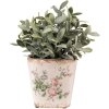 Clayre & Eef 6CE1540S Decoratie bloempot 13x13x12 cm Roze - Beige