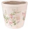 Clayre & Eef 6CE1544L Decoratie bloempot Ø 17x16 cm Roze - Beige