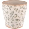 Clayre & Eef 6CE1545L Decoratie bloempot Ø 17x16 cm Groen - Beige