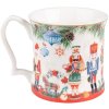 Clayre & Eef 6CEMU0131 Mok 13x9x9 cm - 414 ml Wit - Rood