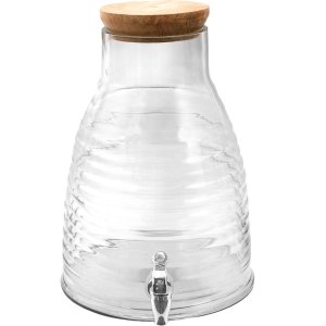 Clayre & Eef 6GL3564 Drankautomaat met kraantje 29x33x34 cm Sapkan met deksel
