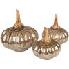 Clayre & Eef 6GL3872 Decoratie Pompoen Ø 13x15 cm Bruin - Groen