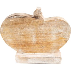 Clayre & Eef 6H2244 Decoratie Pompoen 29x6x22 cm Bruin - Wit