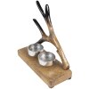 Clayre & Eef 6H2252 Theelichthouder 17x7x17 cm Bruin Kaarsenhouder