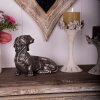 Clayre & Eef 6PR3645 Decoratie Beeldje Hond (Teckel) 27x15x23 cm Zilverkleurig