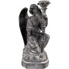 Clayre & Eef 6PR3733Z Kaarsenhouder Engel 15x14x29 cm Grijs
