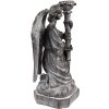 Clayre & Eef 6PR3733Z Kaarsenhouder Engel 15x14x29 cm Grijs