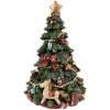 Clayre & Eef 6PR3766 Kerstboom Muziekdoos Ø 12x19 cm Groen