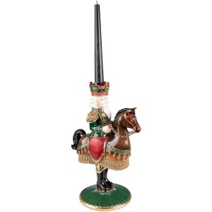 Clayre & Eef 6PR3778 Kaarshouder Notenkraker 22x15x33 cm Groen - Bruin