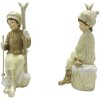 Clayre & Eef 6PR4798 Decoratie Kinderen (2 stuks) 10x7x18 cm Beige - Goudkleurig