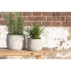 Clayre & Eef 6TE0403S Bloempot Ø 14x11 cm Grijs - Beige