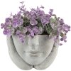 Clayre & Eef 6TE0412S Bloempot 17x17x11 cm Beige - Grijs