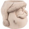 Clayre & Eef 6TE0456 Bloempot 22x20x17 cm Beige Kerstman