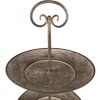 Clayre & Eef 6Y4847 Etagere Ø 28x53 cm Grijs - Groen