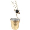 Clayre & Eef 6Y4971 Decoratie Bloempot Hert 27x17x16-45 cm Goudkleurig