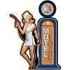 Clayre & Eef 6Y5063 Tekstbord 48x1x65 cm Blauw Motel