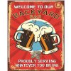 Clayre & Eef 6Y5158 Tekstbord 20x1x25 cm Rood Achtertuin Bar