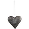 Clayre & Eef 6Y5387L Decoratie Hanger Hart 17x3x16 cm Grijs