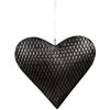 Clayre & Eef 6Y5389 Decoratie Hanger Hart 25x4x25 cm Grijs