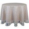 Clayre & Eef BBF07 Tafelkleed Ø 170 cm Beige - Blauw