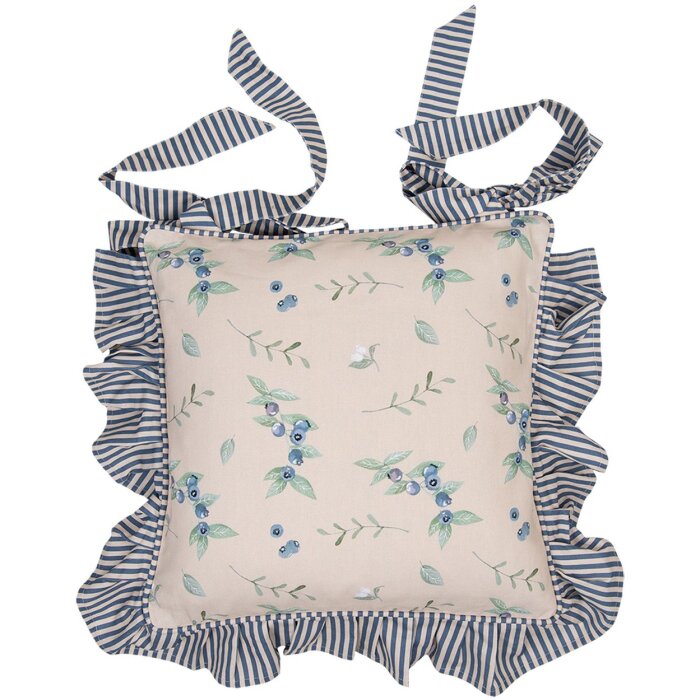 Clayre & Eef BBF25 Stoelkussenhoes 40x40 cm Beige