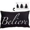 Clayre & Eef BWX36-3 Kussenhoes 30x50 cm Wit - Zwart