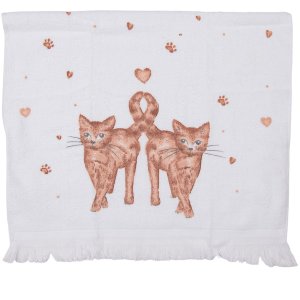 Clayre & Eef CTKCS Gastendoek 40x66 cm Wit - Bruin