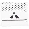 Clayre & Eef CTLBS Gastendoek 40x66 cm Zwart - Wit
