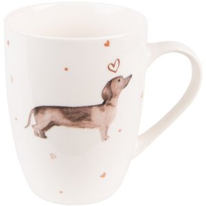Clayre & Eef DHLMU Mok 12x8x10 cm - 300 ml Beige - Bruin