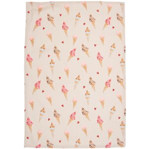 Clayre & Eef FAS42-2 Keukendoek 50x70 cm Beige - Roze