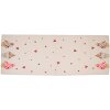 Clayre & Eef FAS64 Tafelloper 50x140 cm Beige - Roze