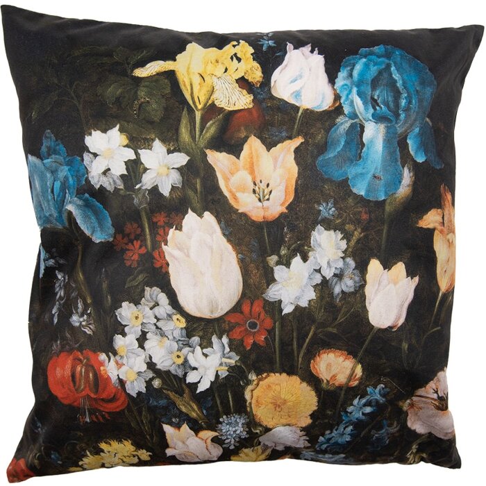 Clayre & Eef KT021.309 Kussenhoes 45x45 cm Zwart