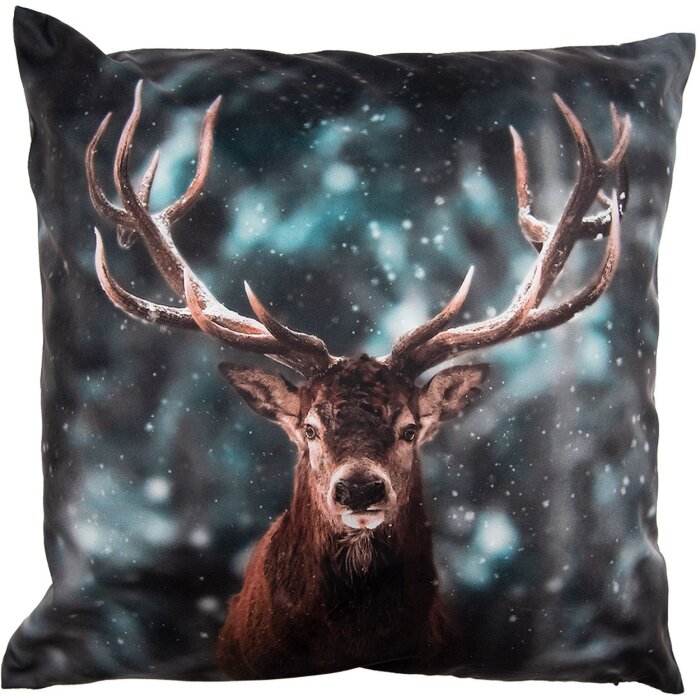 Clayre & Eef KT021.314 Kussenhoes 45x45 cm Groen - Bruin