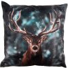 Clayre & Eef KT021.314 Kussenhoes 45x45 cm Groen - Bruin