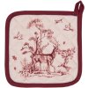Clayre & Eef PFT45 Pothouder 20x20 cm Wit - Roze