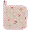 Clayre & Eef PNC45K pannenlap Kind 16x16 cm Beige - Roze