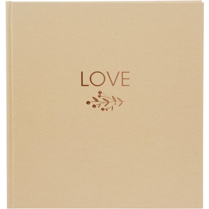 Goldbuch Trouwalbum natuurLiefde bruin 25x25 cm 60 witte paginas