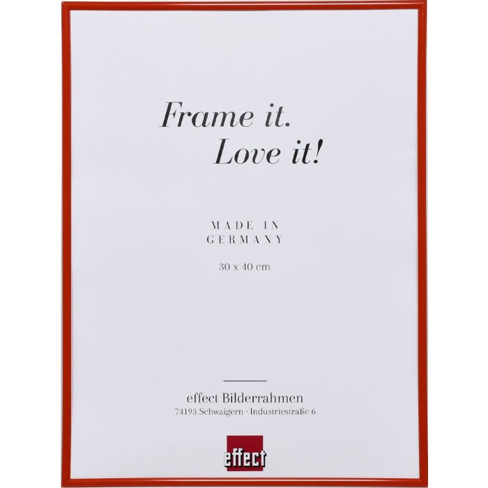 Effect kunststof lijst Art rood 25x70 cm helder glas