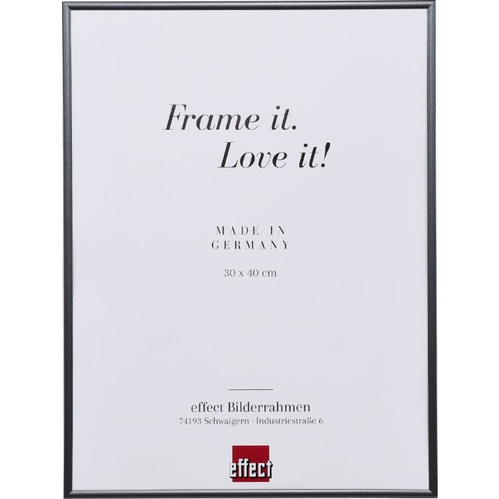 Effect kunststof lijst Art antraciet 30,5x91,5 cm helder glas