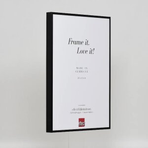 Effect Aluminium Fotolijst Quadro 25x60 cm Zwart Helder Glas Hoog liggend