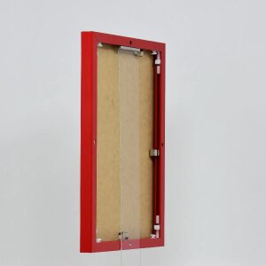 Effect aluminium fotolijst Quadro 25x80 cm rood helder glas holle kamer