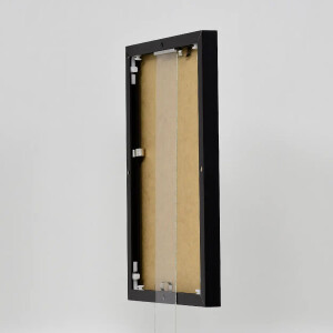 Effect aluminium fotolijst Quadro 45x80 cm zwart hoogglans helder glas